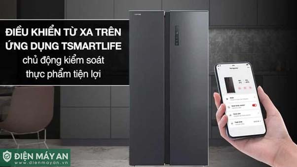 Tủ Lạnh Side By Side Toshiba Inverter 555 Lít GR-RS696WI-PMV(60)-AG - điều khiển từ xa